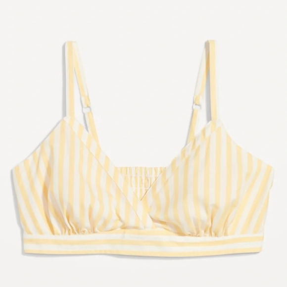 OLD NAVY Matching Printed Smocked Bralette Top in Yellow Stripe - Picture 3 of 8